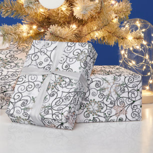Christmas snowflake Holiday pattern wrapping Wrapping Paper