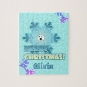 Christmas snowflake jigsaw puzzle