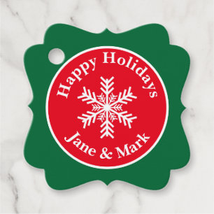 Christmas Snowflake l Happy Holidays Favour Tags