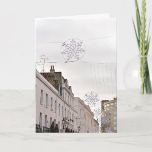 Christmas Snowflake Lights London Festive Season Card