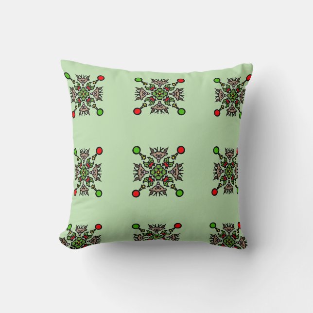 Christmas Snowflake Mandala Cushion (Front)