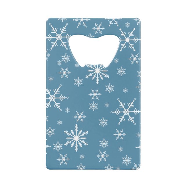 Christmas Snowflake On Blue (Front)