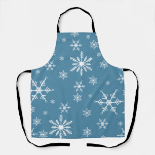 Christmas Snowflake On Blue Apron