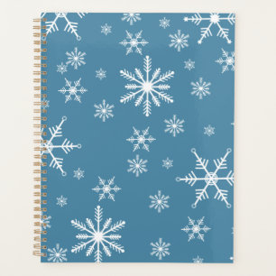 Christmas Snowflake On Blue Planner