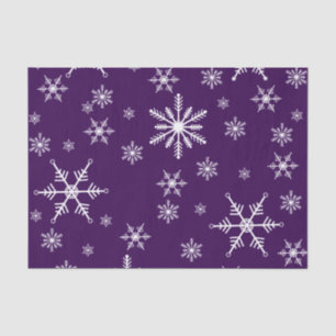 Christmas Snowflake On Purple Tissue Paper