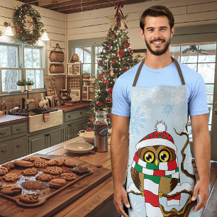 Christmas Snowflake Owl Apron