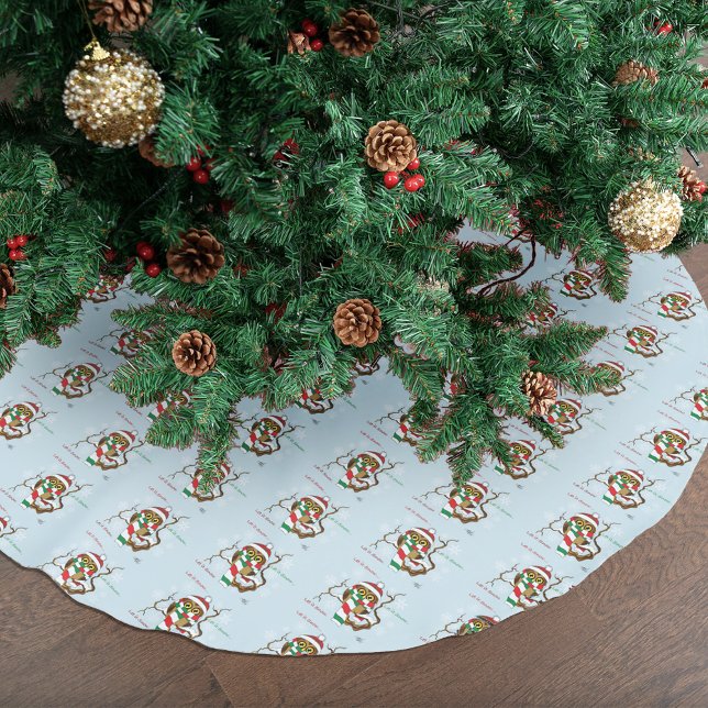 Christmas Snowflake Owl Brushed Polyester Tree Skirt (Creator Uploaded)