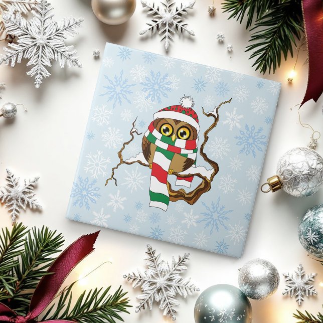 Christmas Snowflake Owl Tile (Creator Uploaded)
