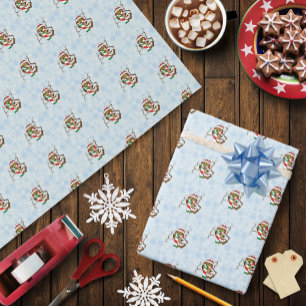 Christmas Snowflake Owl Wrapping Paper