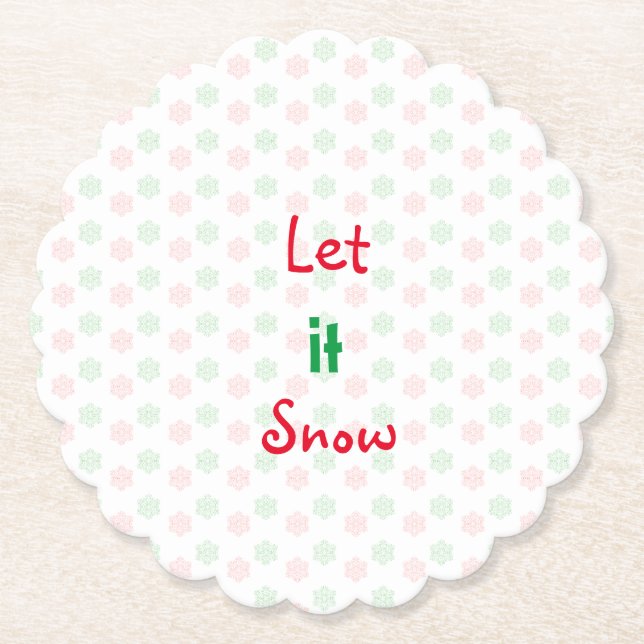 Christmas snowflake paper coaster (Front)