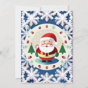 Christmas Snowflake Pattern Invitation