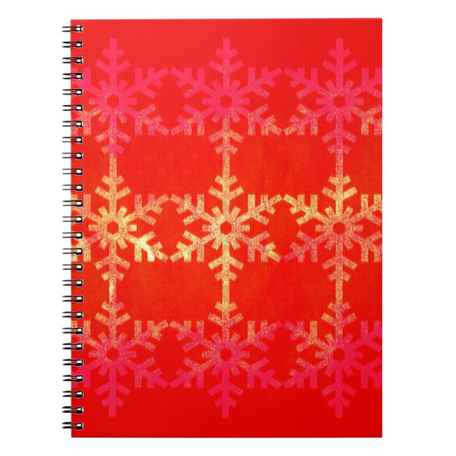 Christmas snowflake pattern notebook (Front)