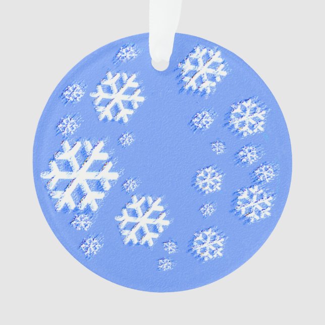 Christmas Snowflake Pattern - Original Art Ornament (Front)