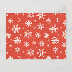 Christmas Snowflake Pattern Postcard