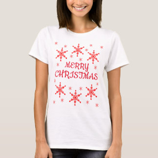 Christmas Snowflake Patterned T'Shirt T-Shirt
