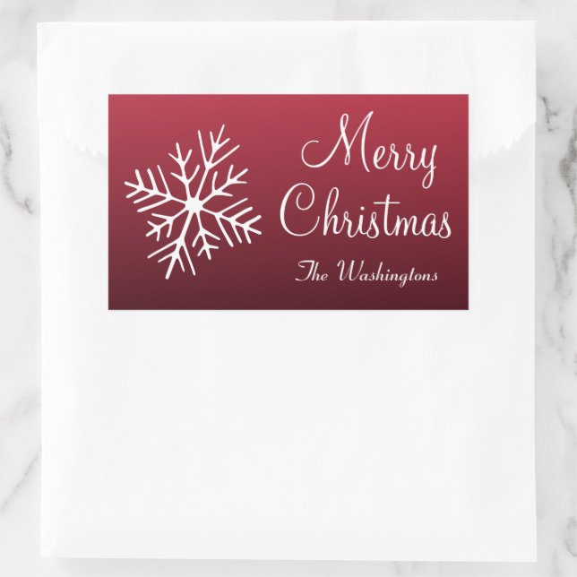 Christmas Snowflake Personalised Gift Tag Stickers (Bag)
