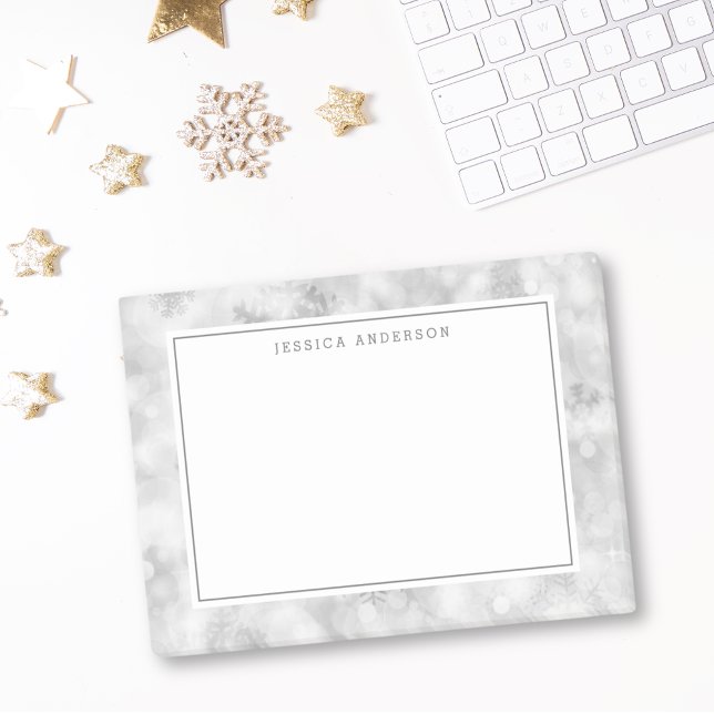 Christmas Snowflake Personalised Name Post-it Notes (Creator Uploaded)