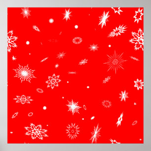 Christmas snowflake poster