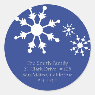 Christmas Snowflake Return Address Labels