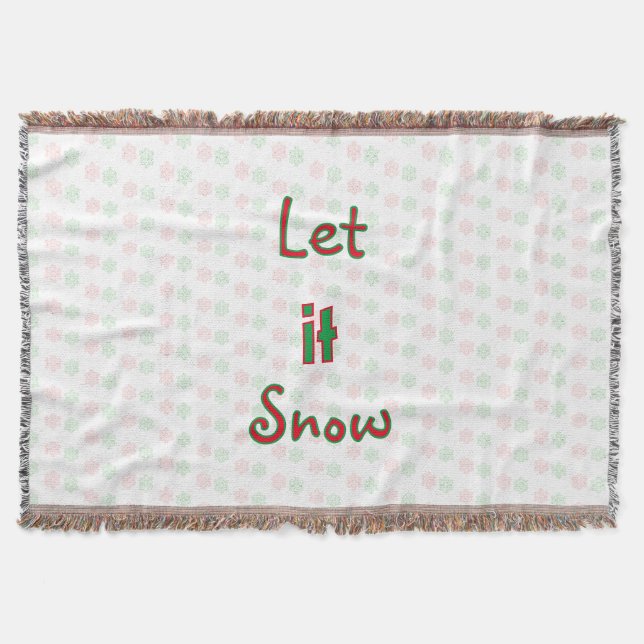 Christmas snowflake throw blanket (Front)
