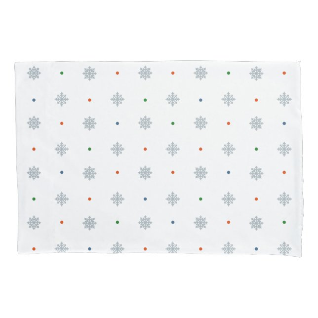 Christmas snowflake two side pattern pillowcase (Front)