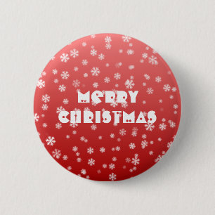 Christmas Snowflakes 6 Cm Round Badge