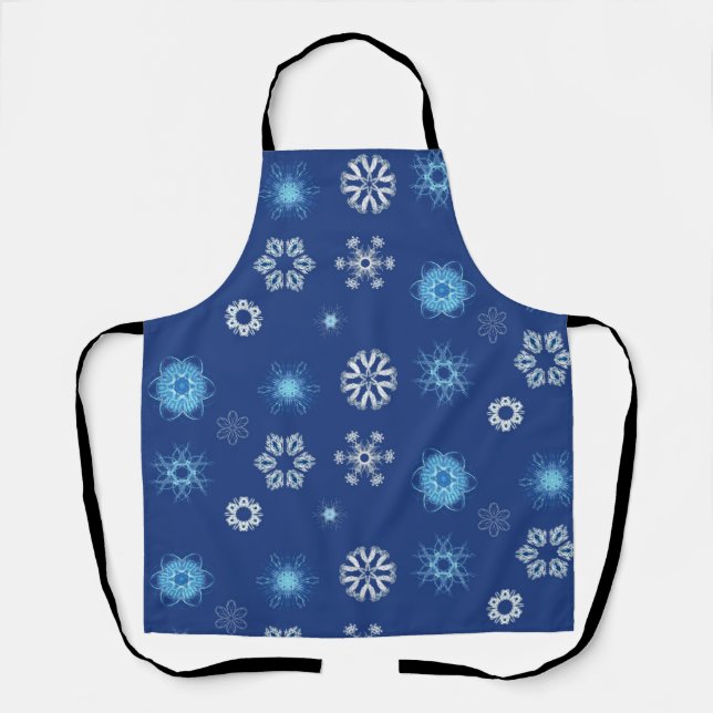Christmas snowflakes apron (Front)