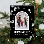 Christmas Snowflakes Arch Pattern family photo Holiday Card<br><div class="desc">Christmas Snowflakes Arch Pattern family photo</div>