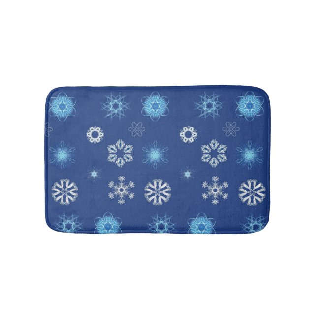 Christmas snowflakes bath mat (Front)