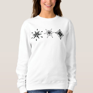 Christmas Snowflakes Black Design   Sweatshirt