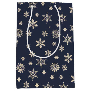Christmas snowflakes blue and white Gift Bag
