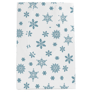 Christmas snowflakes blue and white Gift Bag