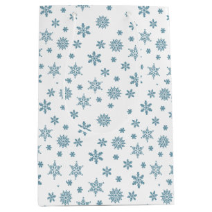 Christmas snowflakes blue and white Gift Bag