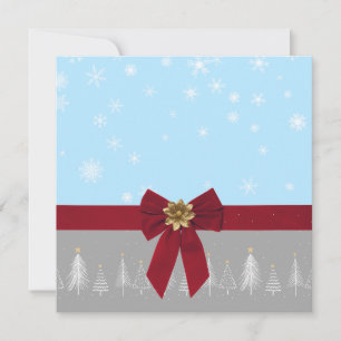 Christmas Snowflakes Blue Red Grey