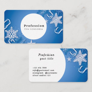 Christmas Snowflakes Business Card