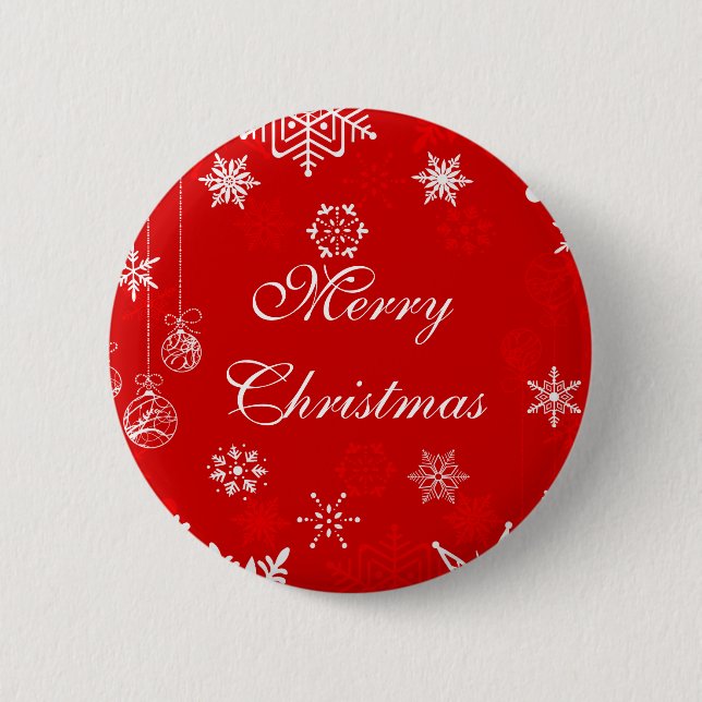Christmas snowflakes design 6 cm round badge (Front)
