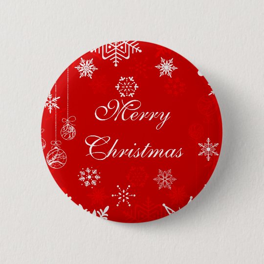Christmas snowflakes design 6 cm round badge