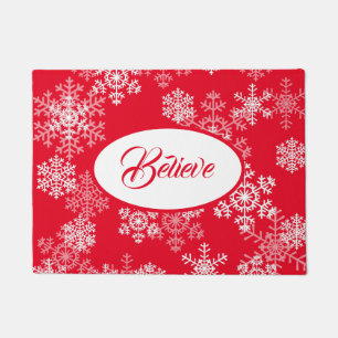 Christmas Snowflakes Doormat-Believe Doormat
