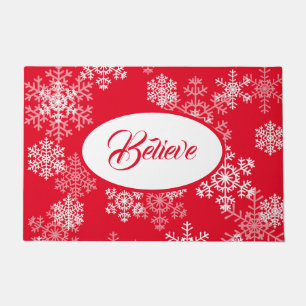 Christmas Snowflakes Doormat-Believe Doormat