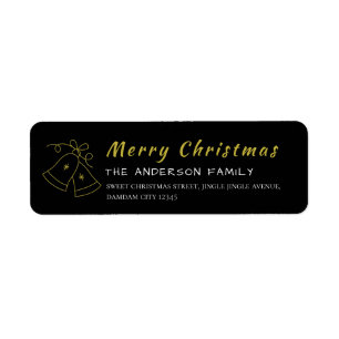Christmas Snowflakes Elegant Simple Return Address