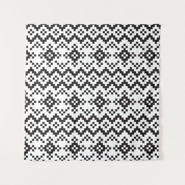 Christmas Snowflakes Fair Isle Seamless Patternart Tapestry (Front)