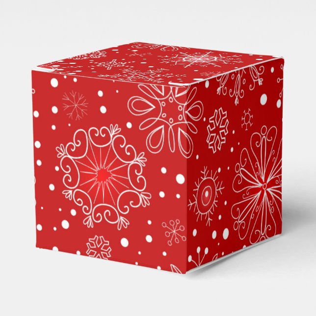 Christmas Snowflakes Favour Box (Front Side)