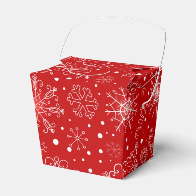Christmas Snowflakes Favour Box (Front Side)