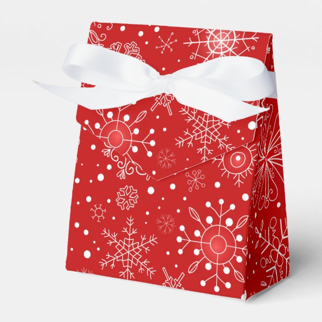 Christmas Snowflakes Favour Box (Front Side)