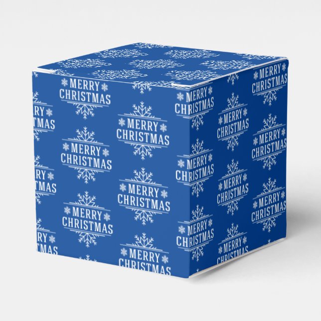 Christmas Snowflakes Favour Box (Front Side)