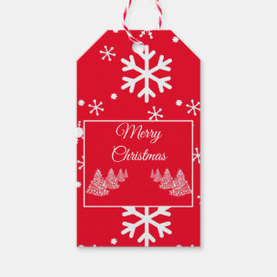 Christmas snowflakes gift tag