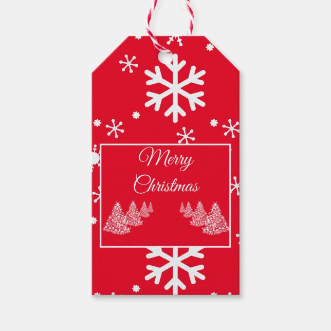 Christmas snowflakes gift tag (Front)
