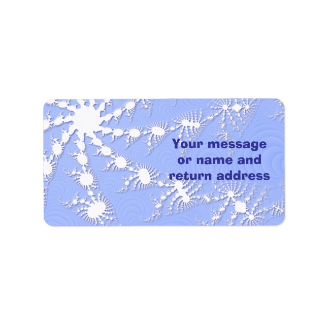 Christmas Snowflakes Gift Tag Or Address Labels (Front)