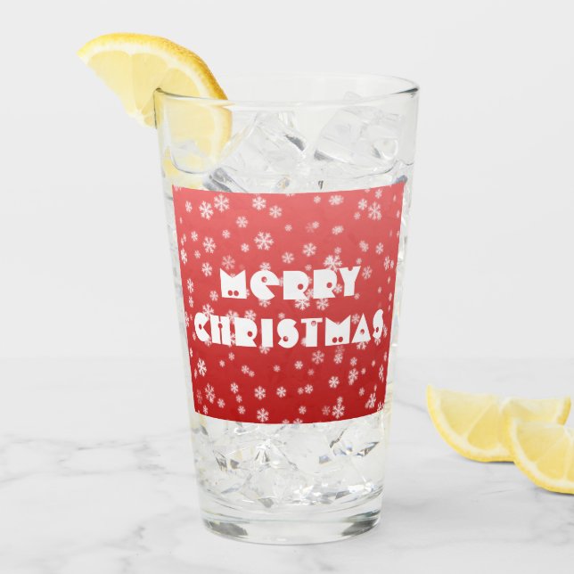 Christmas Snowflakes Glass (Front Ice)