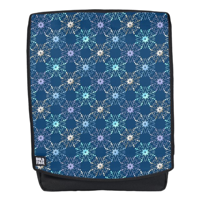 christmas Snowflakes holiday pattern. Backpack (Front)